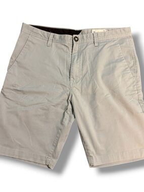 Volcom Men's Light Gray Flat Front Shorts